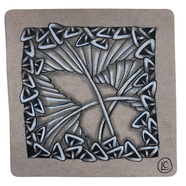 Renaissance style Zentangle tile drawn by Lisa Crow CZT, What Is Zentangle? page